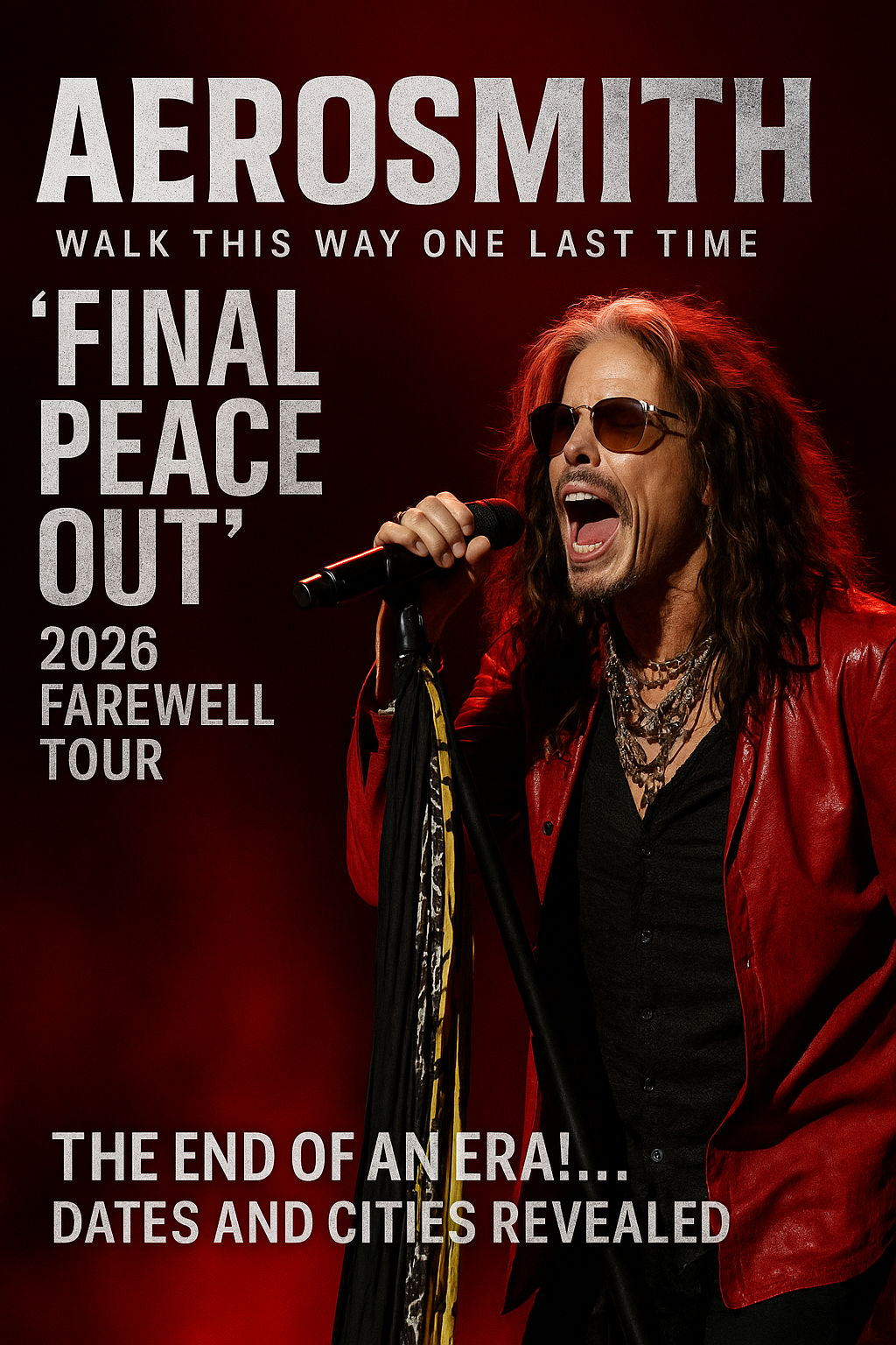 Walk This Way One Last Time: Aerosmith Reveal ‘Final Peace Out’ 2026 Farewell Tour — The End of an Era!… Dates And Cities Revealed
