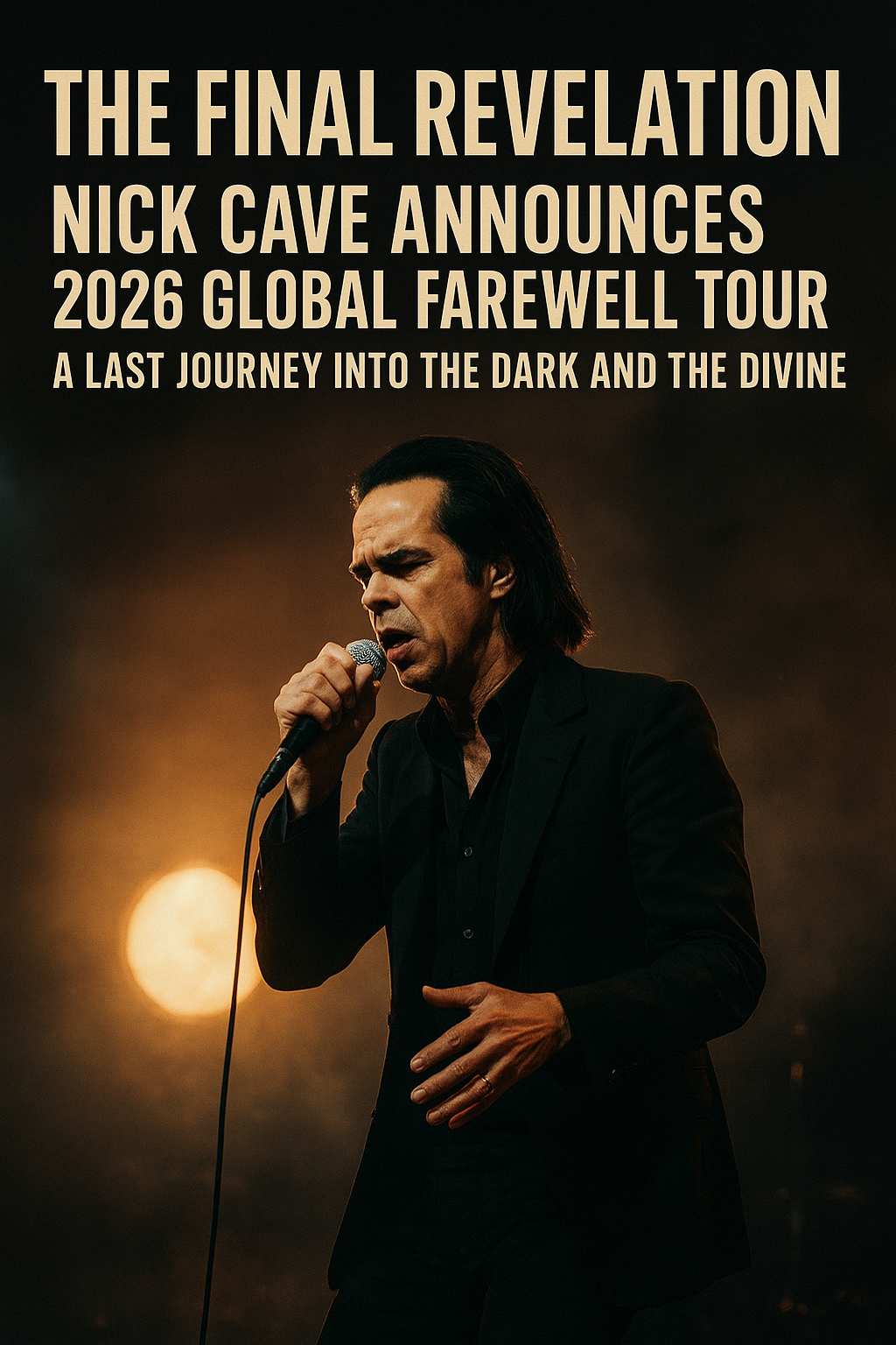 The Final Revelation: Nick Cave Announces 2026 Global Farewell Tour — A Last Journey Into the Dark and the Divine. Dates and Cities Revealed