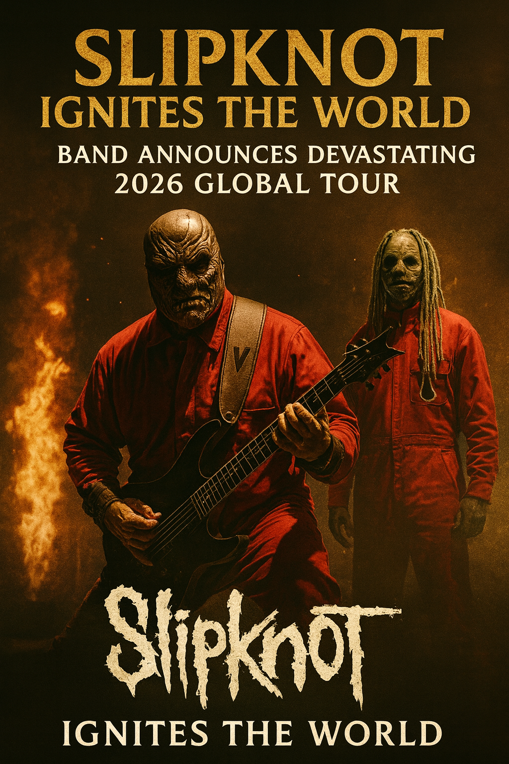 Slipknot Ignites the World: Band Announces Devastating 2026 Global Tour — A Brutal New Era Begins..Dates And Cities Revealed